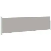vidaXL Tuinscherm uittrekbaar 140x514 cm grijs