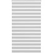 vidaXL Zebra rolgordijn 120x230 cm stofbreedte 115,9 cm lichtgrijs