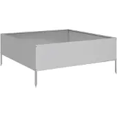 vidaXL Verhoogde plantenbak, 100x100x41 cm, verzinkstaal