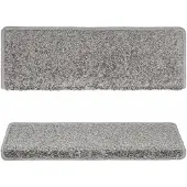 vidaXL Trapmatten 10 st 65x21x4 cm Grijs Rechthoekige Rand