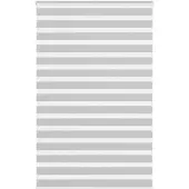 vidaXL Zebra rolgordijn 140x230 cm stofbreedte 135,9 cm lichtgrijs