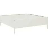 vidaXL Plantenbak verhoogd 100x100x33,5 cm staal wit