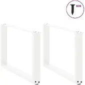 vidaXL Salontafelpoten 2 st U-vormig 70x(42-43) cm staal wit