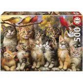 Educa legpuzzel katten en vogels 500 stukjes dieren puzzel.