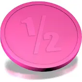Combicraft Plastic 1/2 Consumptiemunten Neon roze - Ø29mm - 250 stuks