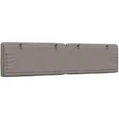 vidaXL Hoofdbordkussen 200 cm stof taupe