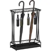HOMCOM - Paraplubak - Staal - Zwart - 50x24x68 cm