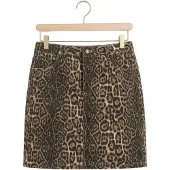 Ydence Dames Rokken Skirt Daphne - Bruin - Maat L