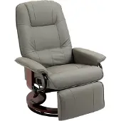 HOMCOM -Relaxsessel-Kunstleder, Schaumstoff-L78 x B87 x H100 cm-Grau