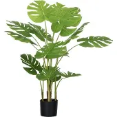 HOMCOM Künstliche Monstera-Pflanze mit Blumentopf 830-800V00