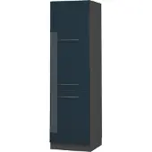 Vicco Hoge kast Fame-Line, Donkerblauw hoogglans/Antraciet, 60 cm