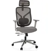 Hjh OFFICE Bureaustoel / Directiestoel CASSILIS W zitting stof / rug mesh grijs