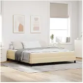 vidaXL Boxspring bed Crème 180 x 200 cm Stof
