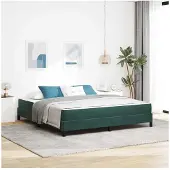 vidaXL Boxspring bed met matras Donkergroen 180 x 200 cm Stof