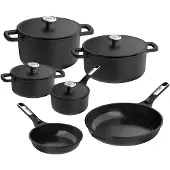 Berghoff Leo phantom downdraft pannenset 6-delig met gratis panbeschermerset