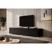 Meubella TV-Meubel Calabas mat zwart 200 cm hangend