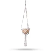 Ancient Wisdom Macramé hoepel pannenlap klein - natuurlijk - 16 cm hoepel