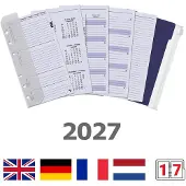Kalpa 6316-27 170 x 95 mm Personal Bindmiddelenagenda Vulling Jaardoos 1 Week per 2 Paginas EN DE FR NL 2027