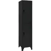 vidaXL Lockerkast 38x45x180 cm staal zwart