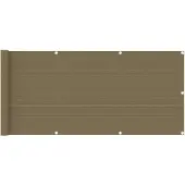vidaXL Balkonscherm 75x600 cm HDPE taupe
