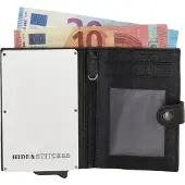 Hide & Stitches Paint Rock Safety Wallet - 100% Leer - Zwart