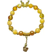 Fashion Jewelry Facetkralen armband met sterrenbeeld bedel maagd en vlinders