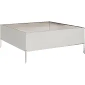 vidaXL Verhoogde plantenbak, 100x100x41 cm, roestvrij staal