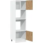 vidaXL Magnetronkast Lyon 60x57x207 cm bewerkt hout ambachtelijk eiken