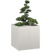 vidaXL Plantenbak 80x80x80 cm roestvrij staal