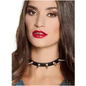 Fasnacht Punk halsband (zwart en zilver)