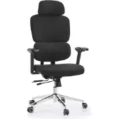 Hjh OFFICE Bureaustoel / draaistoel ERGOMY F2 Stof zwart
