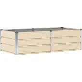 vidaXL Plantenbak Ivoor 160 x 80 x 45 cm Staal
