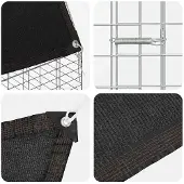 vidaXL Konijnenkooi zilver 300 x 100 x 210 cm Gegalvaniseerd staal