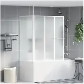 vidaXL Badscherm Mat 120 x 70 x 137 cm Aluminium
