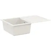 vidaXL Wasbak Wit 780 x 500 mm 80% Kwarts en 20% Hars