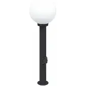 vidaXL Bolderarmatuur met stopcontact 80 cm Zwart IP44