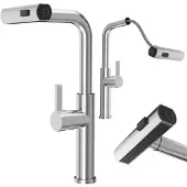 Granitan Keukenmengkraan GIRO met uittrekbare sproeier, 3 waterstralen, chroom
