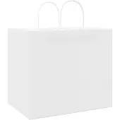 vidaXL Papieren zakken 250 st met hengsels 32x22x28 cm wit