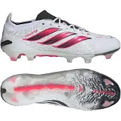 Adidas Voetbalschoen 'Predator Elite' lichtgrijs / framboos / zwart / wit