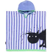 HEMA Siepie kinder strandponcho 60x60cm velours (multicolor)