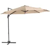 Beliani SAVONA - Zweefparasol - Zandbeige - Polyester