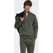 Only & Sons Sweatshirt 'ONSCeres' donkergroen