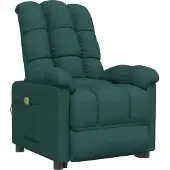 vidaXL Massagestoel stof donkergroen