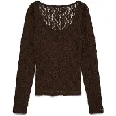 Vero Moda Shirt 'VMFLORA' donkerbruin