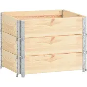vidaXL Palletopzetranden 3 st 60x80 cm massief grenenhout