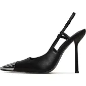 CESARE GASPARI Slingpumps zwart / zilver