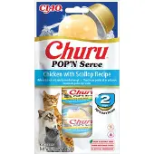 Ciao 6x Kattensnack Churu Pop'n Serve Chicken Scallop 2x35 gr