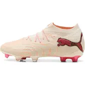 Puma Future 9 Ultimate Gras Voetbalschoenen (FG) Gebroken Wit Zwart Roze