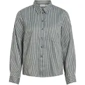 Vila Blouse 'VIDarma' donkergroen / wit