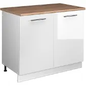 Vicco Wastafelkast Fame-Line Wit Hoogglans/Wit 100 cm, WB Eik, Model 61921